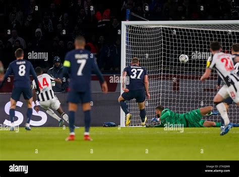 Newcastle United S Alexander Isak Scores Their Side S First Goal Of The Game During The Uefa