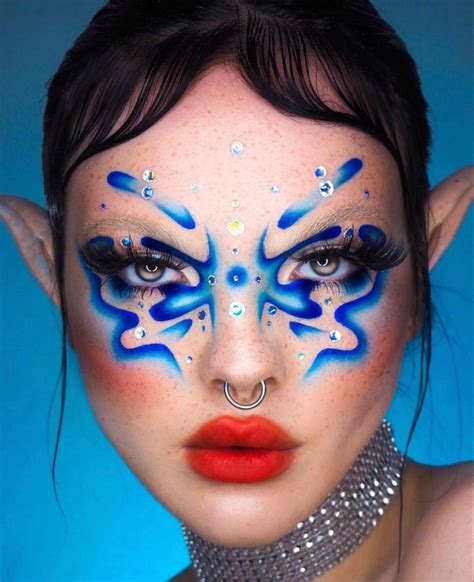 Face Art Makeup Dope Makeup Edgy Makeup Crazy Makeup Makeup Inspo Cyborg Makeup Futuristic