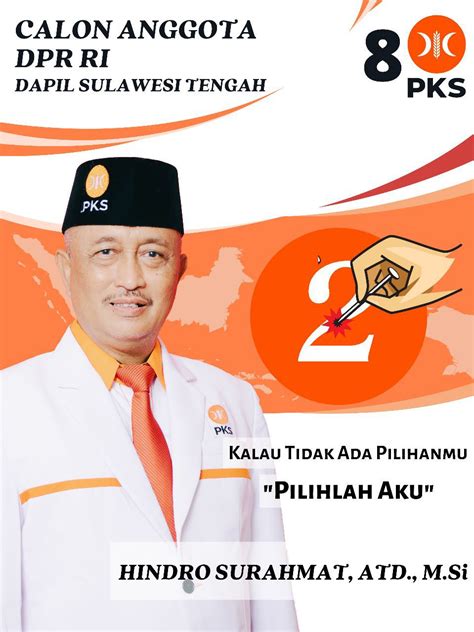 Hindro Surahmat Caleg Dpr Ri Pks Dapil Sulteng Nomor Urut Daerah