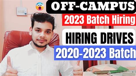 Latest Hiring Off Campus Drive For Batch Offcampusjob