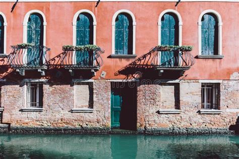 Historical House on Canal in Venice, Italy. Stock Image - Image of ...