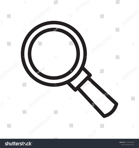 Magnifying Glass Icon Trendy Outline Style Stock Vector Royalty Free