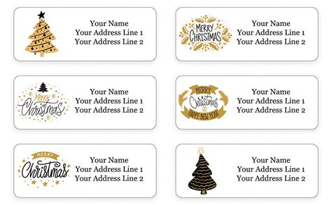 Editable Christmas Labels In Different Shapes Free Printable