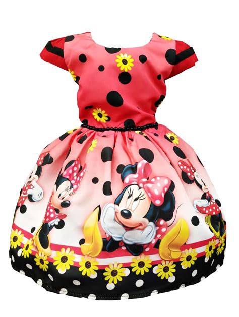 Vestido Minnie Vermelho Luxo Festa Infantil 1 2 3 Anos Shopee Brasil