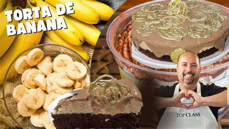 TORTA MOUSSE DE BANANA CARAMELIZADA CREMOSA QUE É SUCESSO GARANTIDO