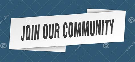 Join Our Community Banner Template Join Our Community Ribbon Label