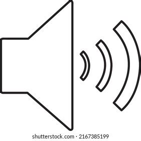 Speaker Icon Sound Symbol Line Art Stock Vector Royalty Free