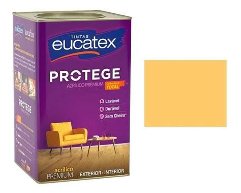 Eucatex Tinta Acrilica Amarelo Canario Fosco Lav Vel Parede Lt