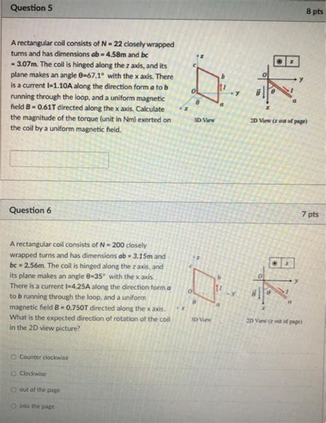 Solved A Rectangular Coil Consists Of N Closely Wrapped Chegg