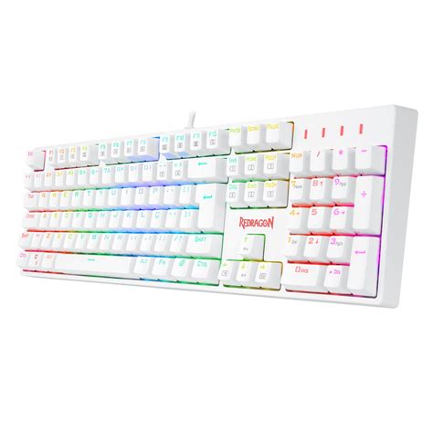 Teclado Óptico Redragon Surara Pro RGB Switch Red White ABNT Full