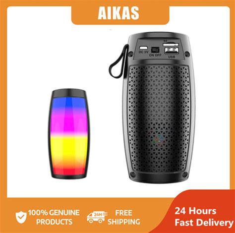 Aikas Bt Portable Bluetooth Speaker With Colorful Led Light