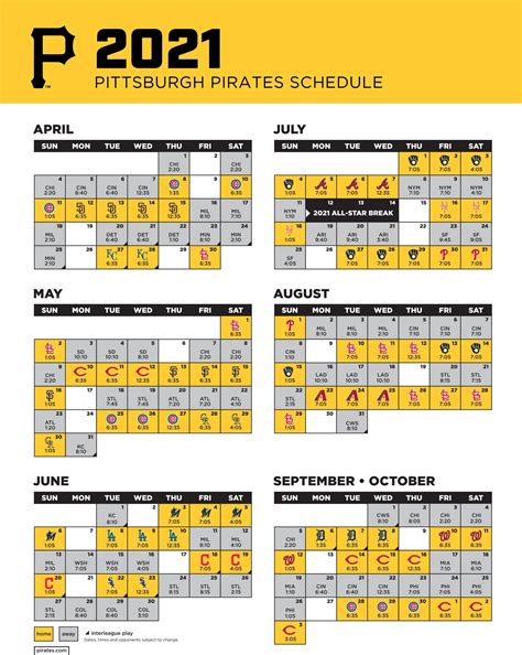 Pittsburgh Pirates Baseball Team Schedule Magnets | ubicaciondepersonas ...