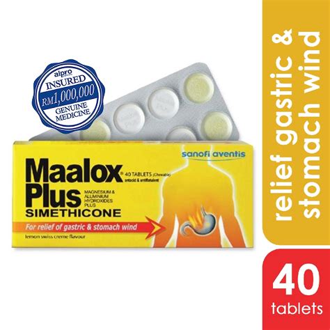 Maalox Plus Relief Gastric And Stomach Wind 10s X 4 Shopee Malaysia