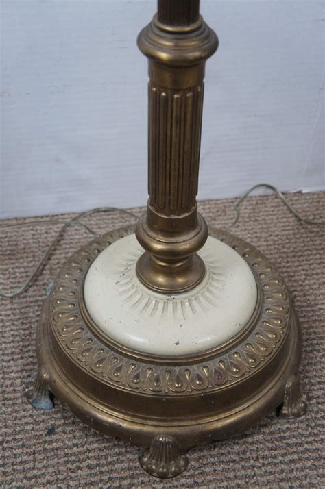 Antique Art Deco Mutual Sunset Lamp Co Brass Torchiere Up Light Floor Lamp 68