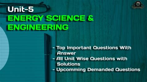 Unit Energy Science And Engineering Aktu