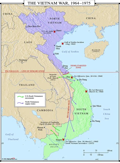 Vietnam War Zones Map