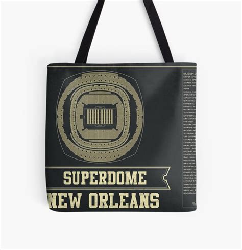 New Orleans Saints Superdome Seating Chart Vintage Tote Bag For