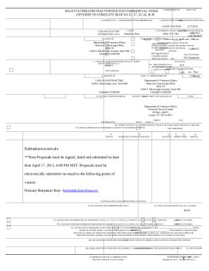 Continuation Of Sf 1449 Blocks VA Vendor Portal Doc Template PdfFiller