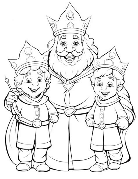 Imágenes De Dibujo Reyes Magos Colorear Descarga Gratuita En Freepik