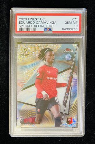 Topps Finest Uefa Eduardo Camavinga Speckle Rookie Card