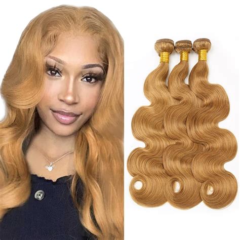 Amazon Honey Blonde Bundles Human Hair Bundles Blonde Body Wave Human Hair Bundles