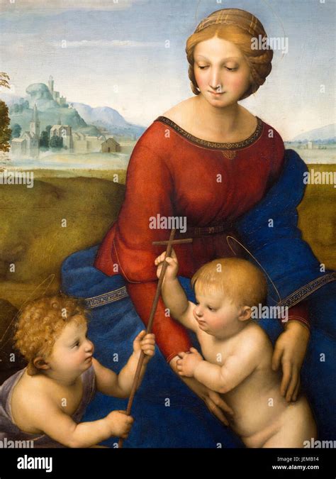 Detail From The Madonna Of The Meadow A Painting By Raphael From 1505