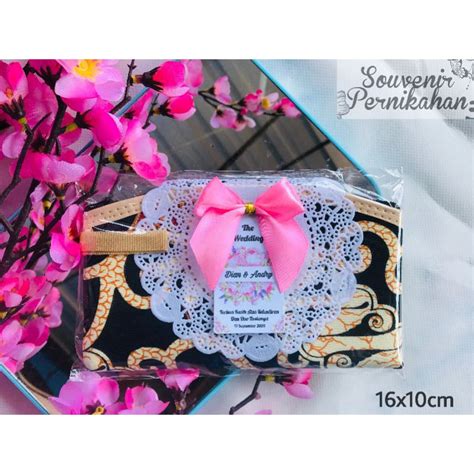 Jual Souvenir Pouch Batik Dompet X Cm Kemas Pita Lengkap Shopee