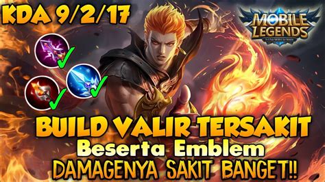 BUILD VALIR TERSAKIT 2020 TUTORIAL VALIR MOBILE LEGENDS YouTube