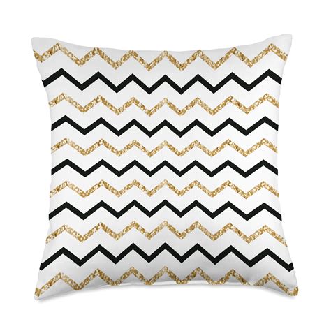 Black White And Gold Chevron Pattern