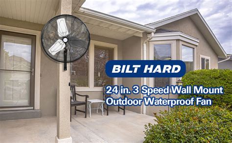 Amazon Bilt Hard Cfm In Outdoor Oscillating Wall Fan