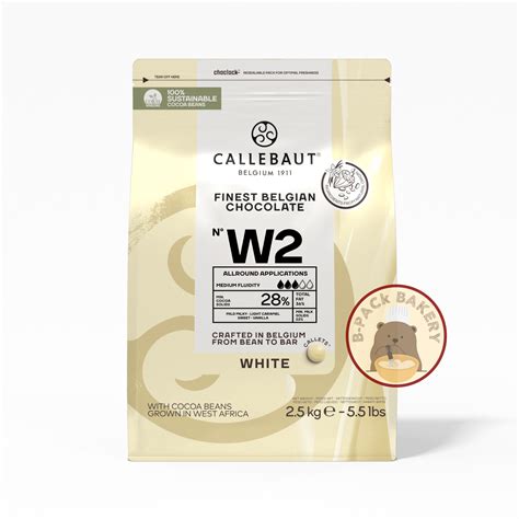 CALLEBAUT FINEST BELGIAN CHOCOLATE White Couverture 28 Bpackbakery