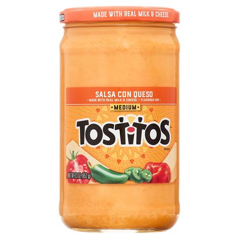 Tostitos Medium Salsa Con Queso Oz Jar Walmart