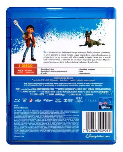 Coco Disney Pixar Pelicula Blu Ray 29900 En Mercado Libre