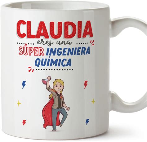 MUGFFINS Tazas Personalizadas para INGENIERA QUÍMICA mujer En Español