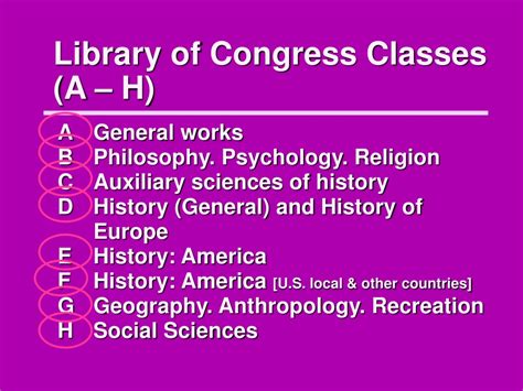 Ppt Library Of Congress Classification Powerpoint Presentation Free Download Id9321285