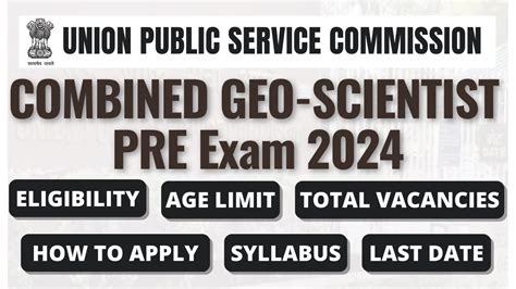 Upsc Geo Scientist Recruitment Out Online Form For Post