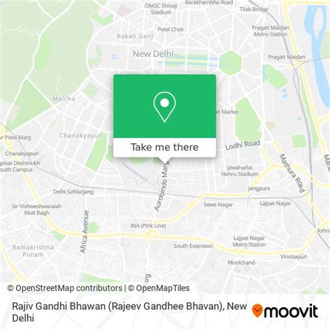 How to get to Rajiv Gandhi Bhawan (Rajeev Gandhee Bhavan) in Delhi by bus, metro or train?