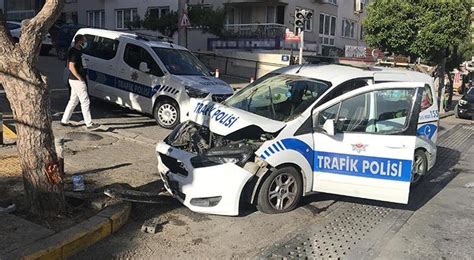 Son dakika haberi İzmir de kaza İki polis yaralandı Son Dakika