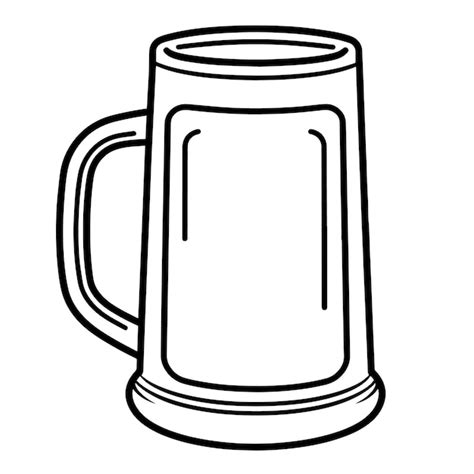 El Icono Del Contorno De La Taza De Cerveza Elegante En Formato