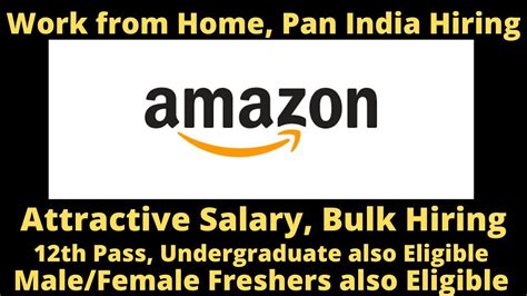 Amazon Hiring Th Pass Jobs Pan India Hiring Work From Home Jobs Th