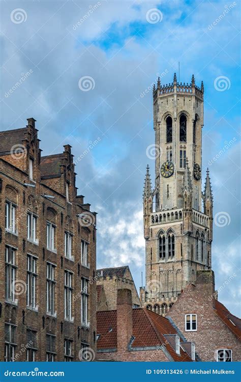 Belfry of Bruges, Belgium stock photo. Image of tourism - 109313426