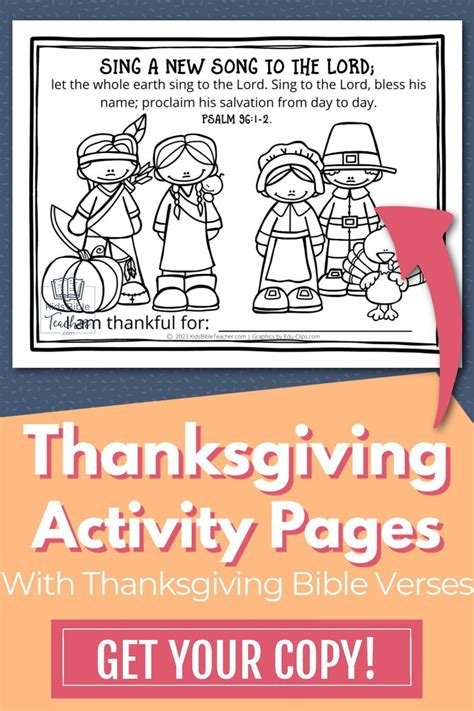 Thanksgiving activity pages with thanksgiving bible verses for kids ...