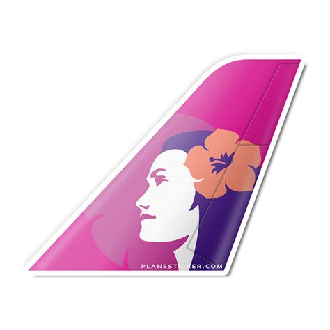 Hawaiian Airlines Tail Plane Sticker