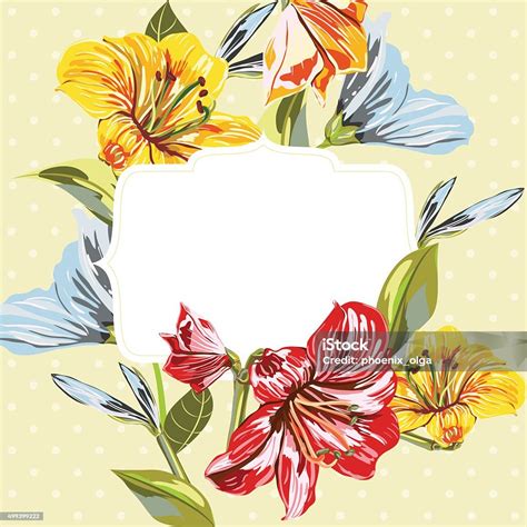 Vector Floral Handdrawn Template Card Stock Illustration Download