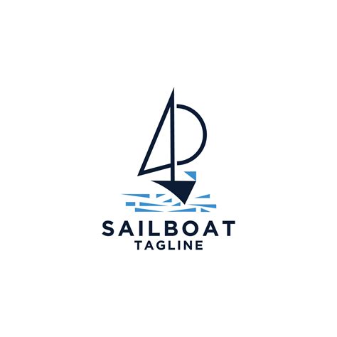 Sailboat logo design Vector template 17453312 Vector Art at Vecteezy