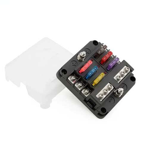 6 Way Marine Fuse Block With Negative Bus Led Indicator Multi Way Fuse Block And 6 Way Fuse Box