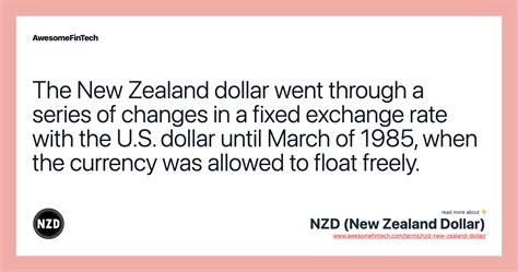 NZD (New Zealand Dollar) | AwesomeFinTech Blog