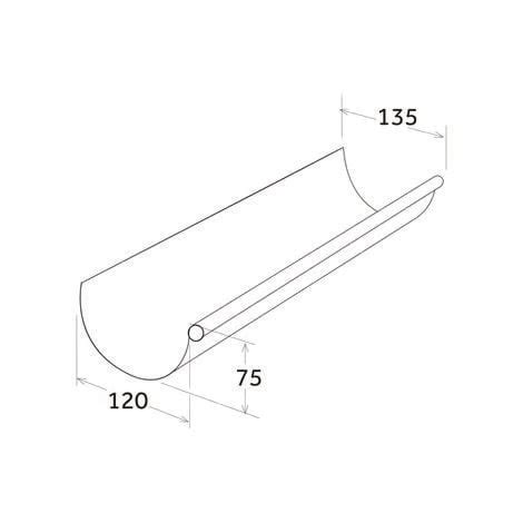 Profil De Goutti Re Pvc Demi Ronde M Anthracite First Plast