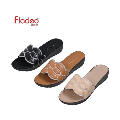 Jual Fladeo A24lds641 1tpsandal Slide Wanita Flat Slippers