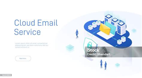 email service security concept creative vector isometric illustration